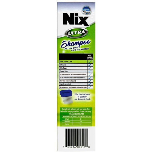 slide 21 of 37, Nix Ultra Superlice Treatment, All-in-One Shampoo, 4 fl oz & Lice Removal Comb, 4 oz