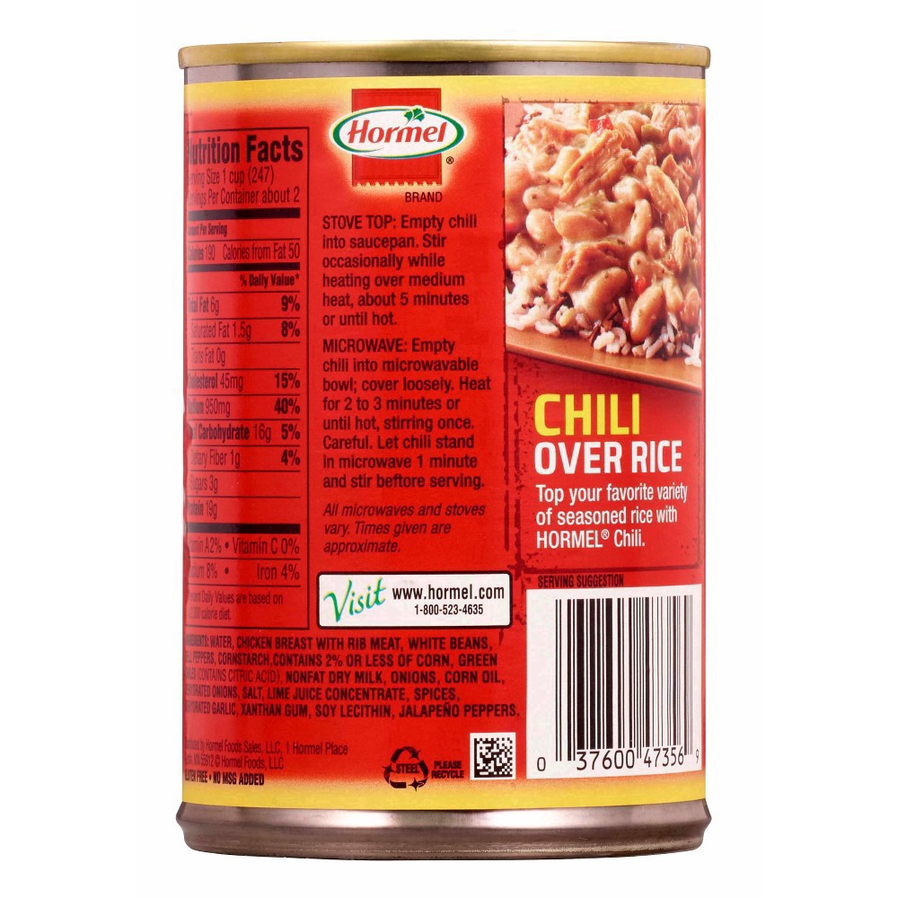 slide 14 of 19, Hormel Chicken Chili 15 oz, 15 oz