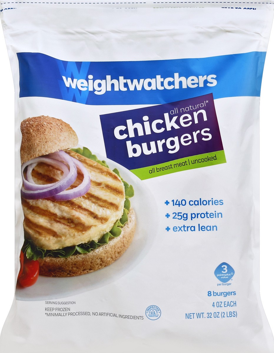 slide 5 of 5, Weight Watchers Burgers 8 ea, 8 ct