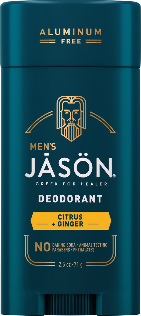 slide 2 of 3, Jason Men's Citrus + Ginger Deodorant 2.5 oz, 2.5 oz