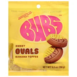 Bubs Banana Toffee Flavored Swedish Gummies Candy Bag