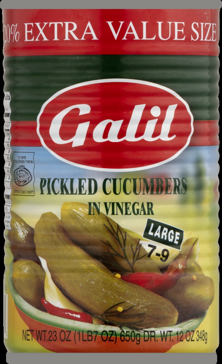 slide 5 of 10, Galil Pickled Cucumbers In Vinegar Large Value Size - 23 oz, 23 oz