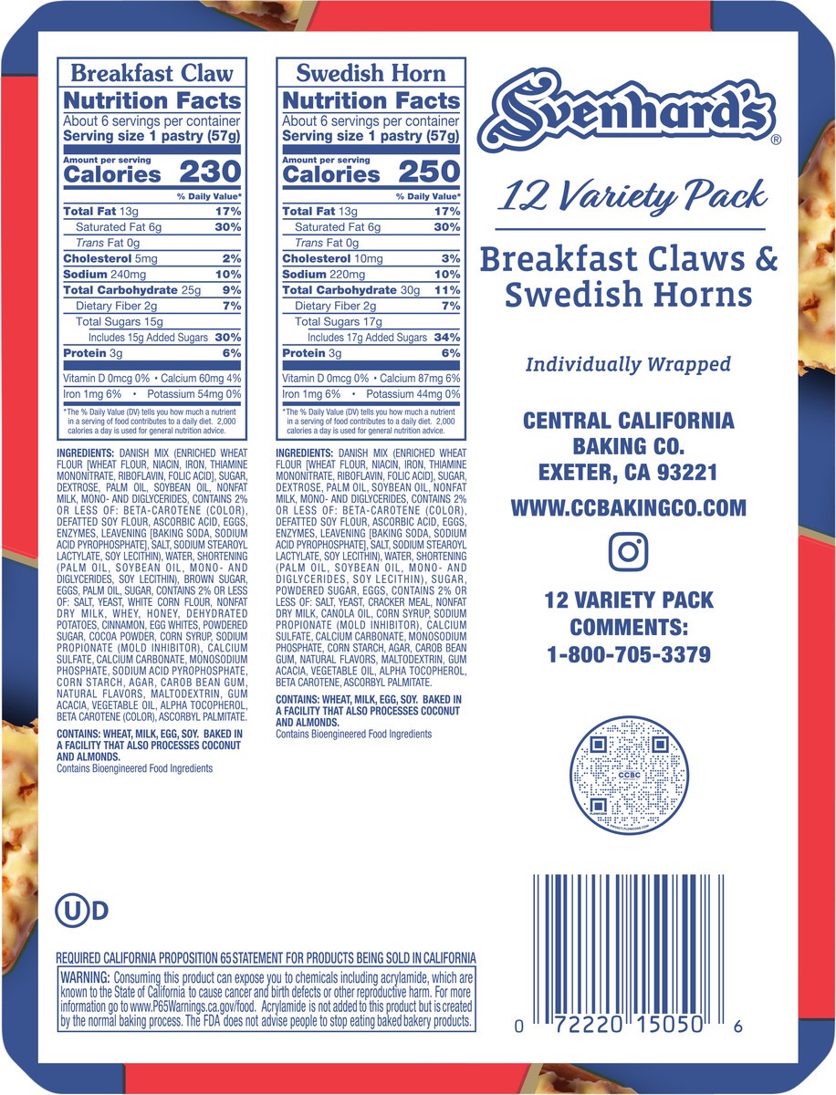 slide 2 of 3, Svenhard's Breakfast Claw and Swedish Horn Variety Pack, 12 ct