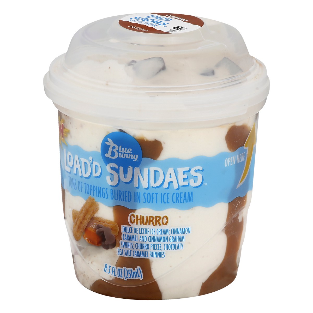 slide 7 of 9, Blue Bunny Churros Load'D Sundae Cup, 8.5 fl oz