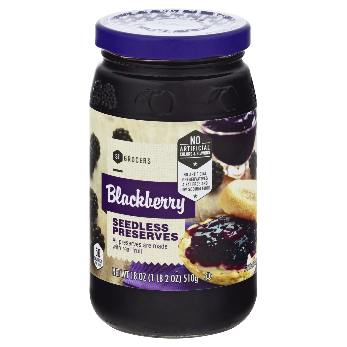 slide 4 of 13, SE Grocers Seedless Blackberry - 18 oz, 18 oz