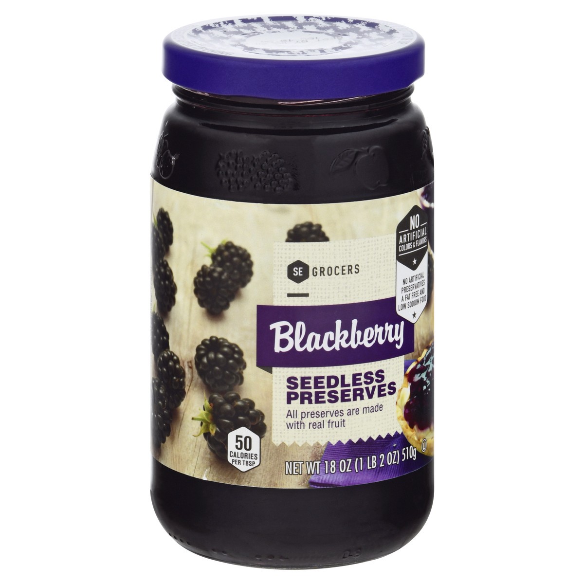 slide 10 of 13, SE Grocers Seedless Blackberry - 18 oz, 18 oz