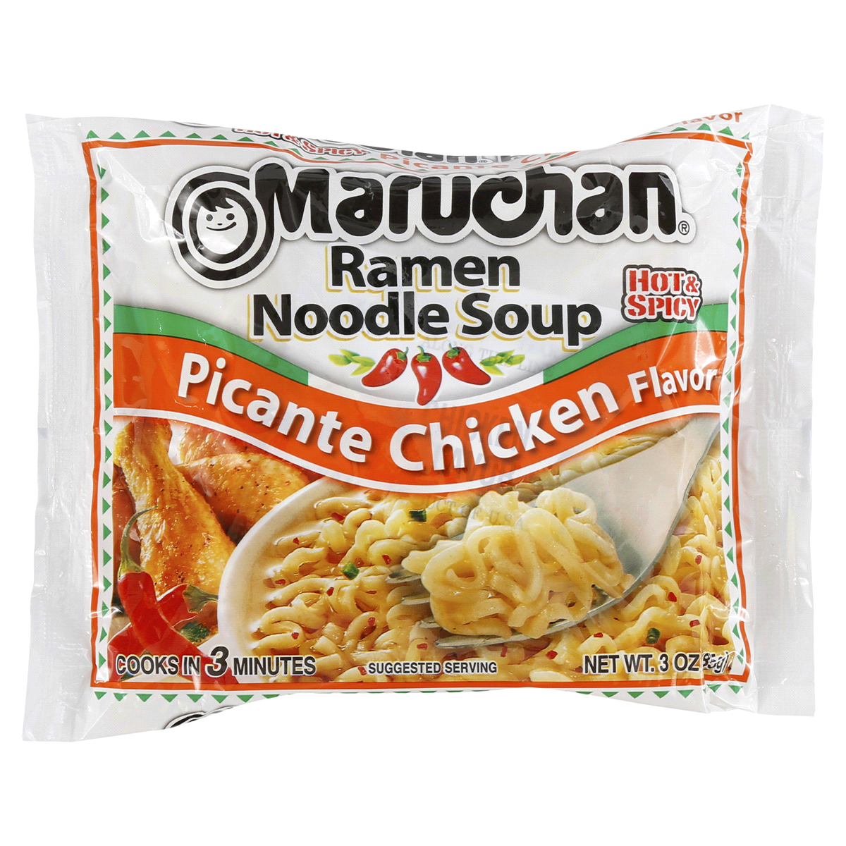 slide 1 of 7, Maruchan Ramen Picante Chicken, 3 oz