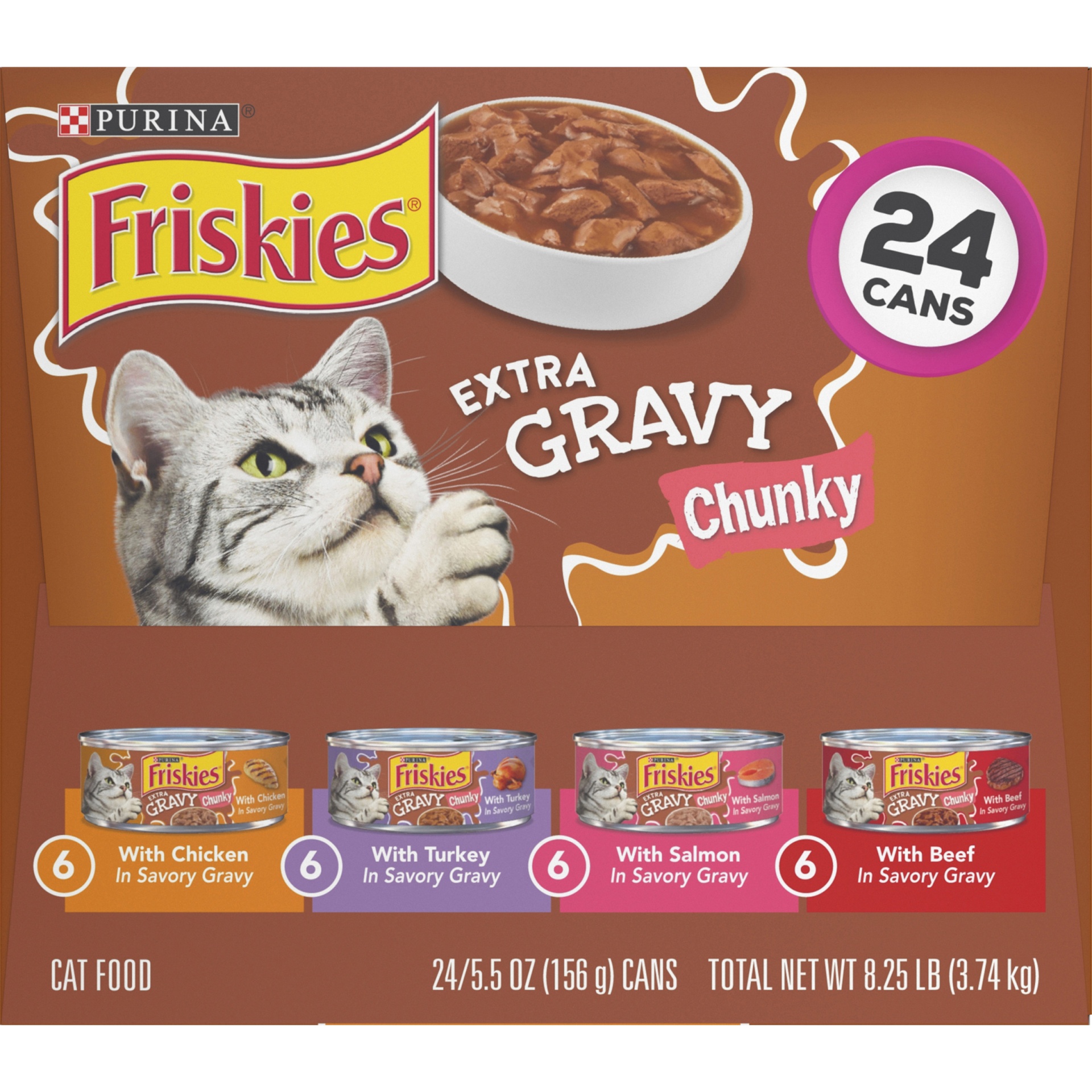 Friskies Extra Gravy Chunky Variety Pack 24 ct; 5.5 oz Shipt