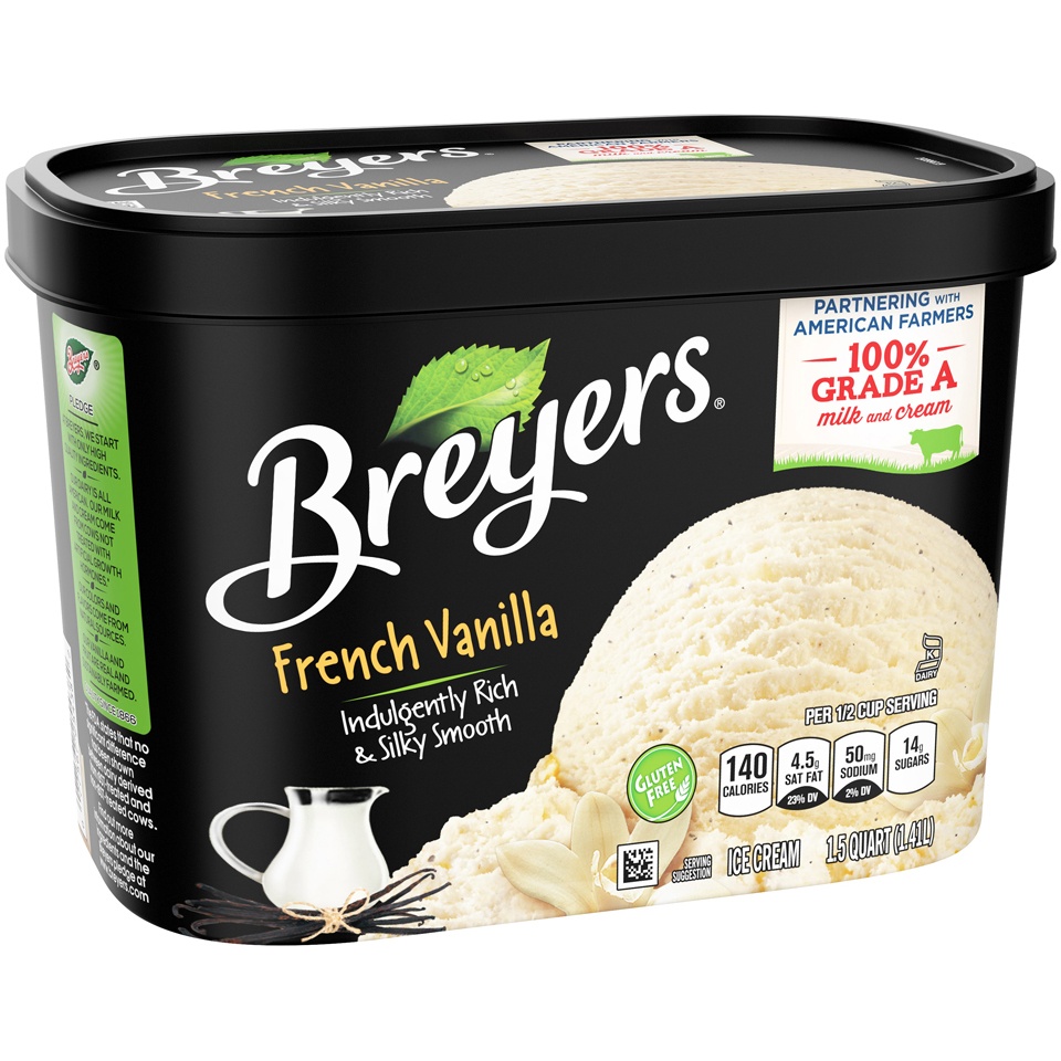 slide 2 of 5, Breyers French Vanilla Ice Cream, 1.5 qt