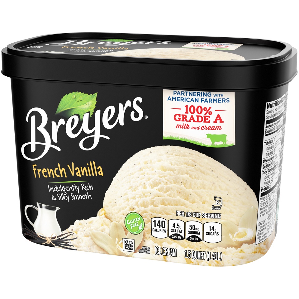 slide 3 of 5, Breyers French Vanilla Ice Cream, 1.5 qt