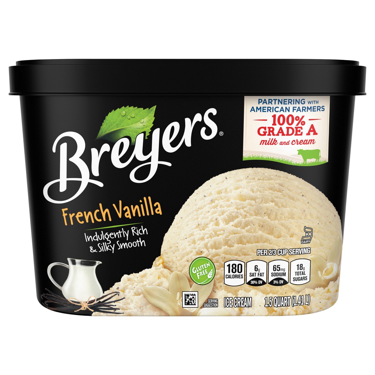 slide 1 of 4, Breyers French Vanilla Ice Cream, 