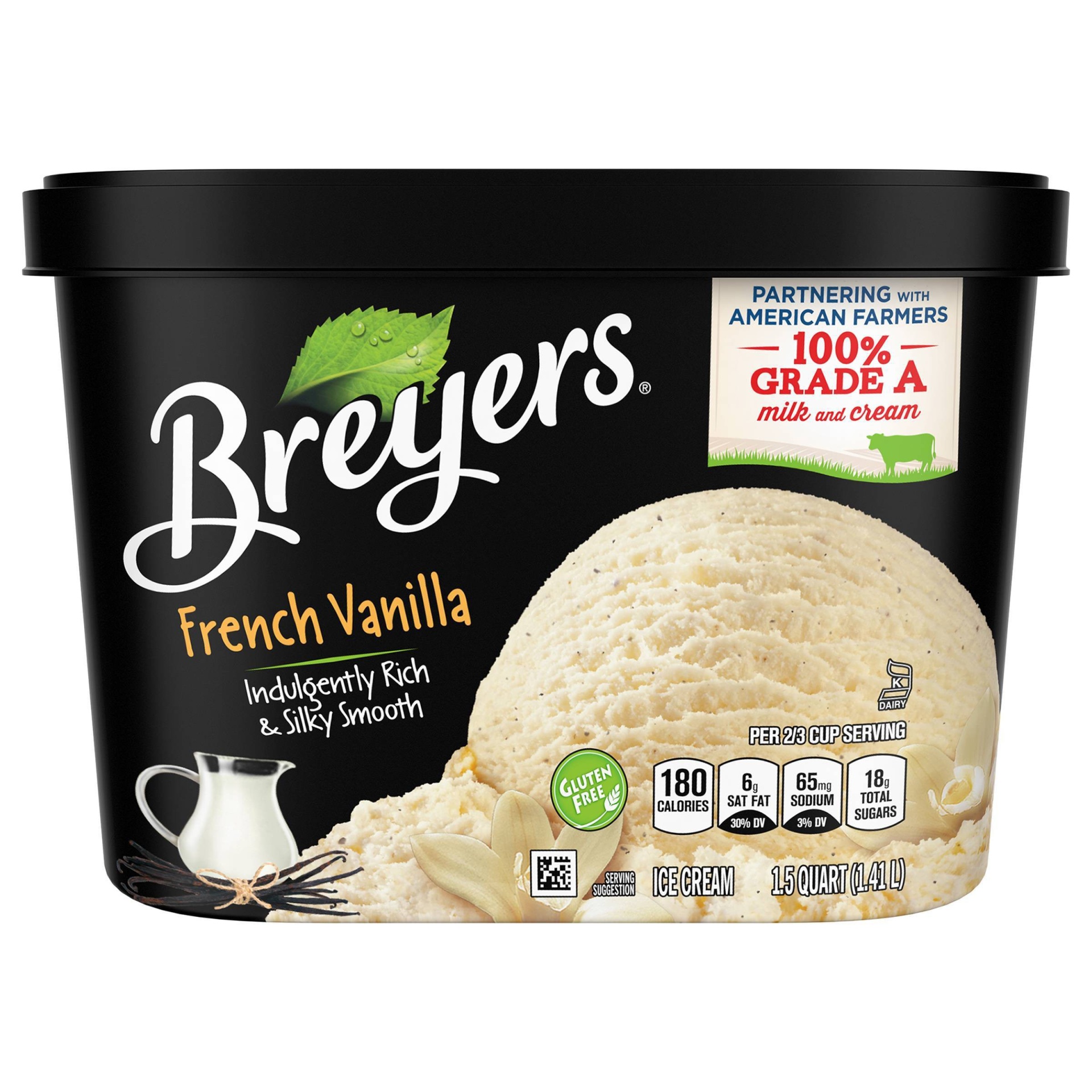 slide 1 of 5, Breyers French Vanilla Ice Cream, 1.5 qt