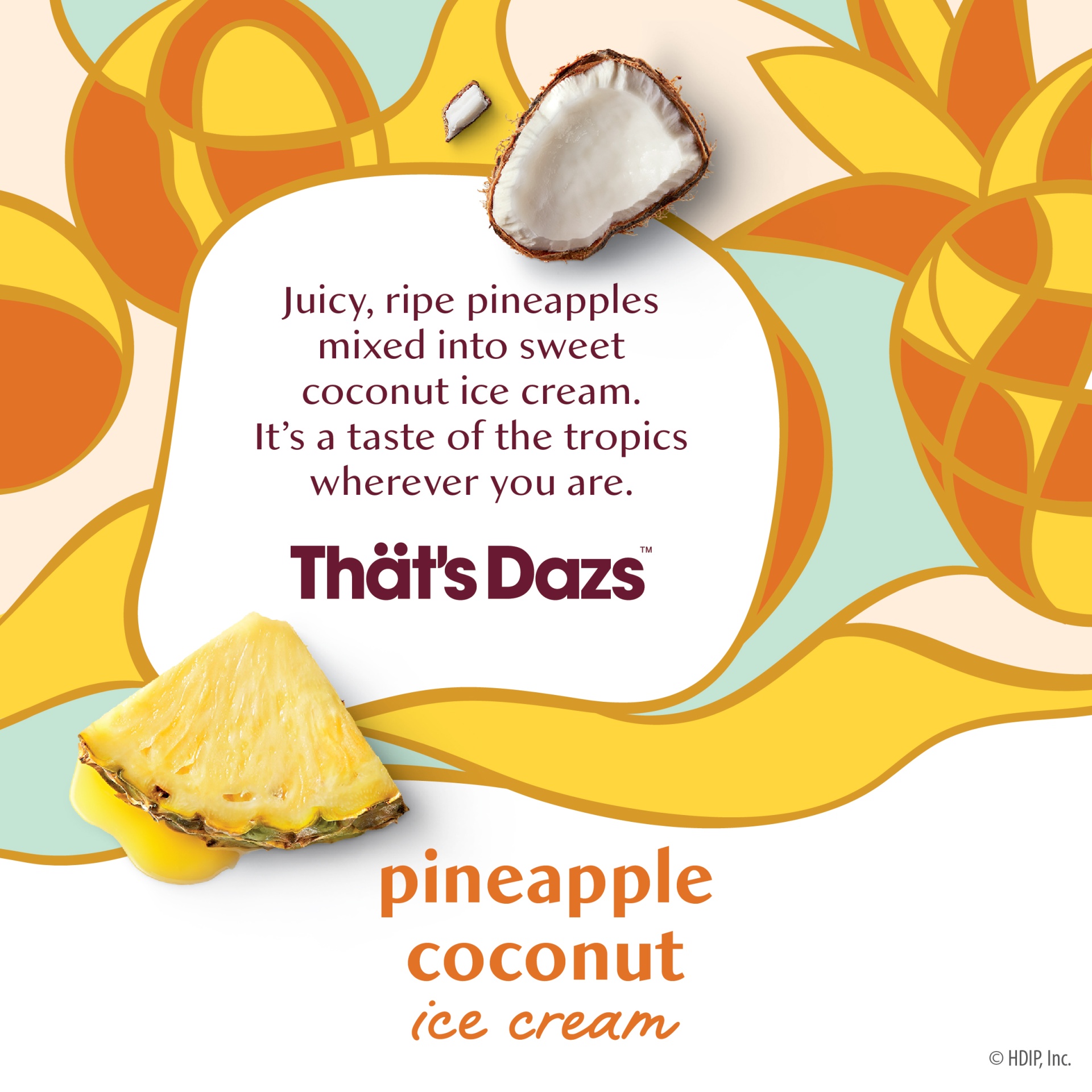 slide 2 of 7, Häagen-Dazs Pineapple Coconut Ice Cream, 14 fl oz