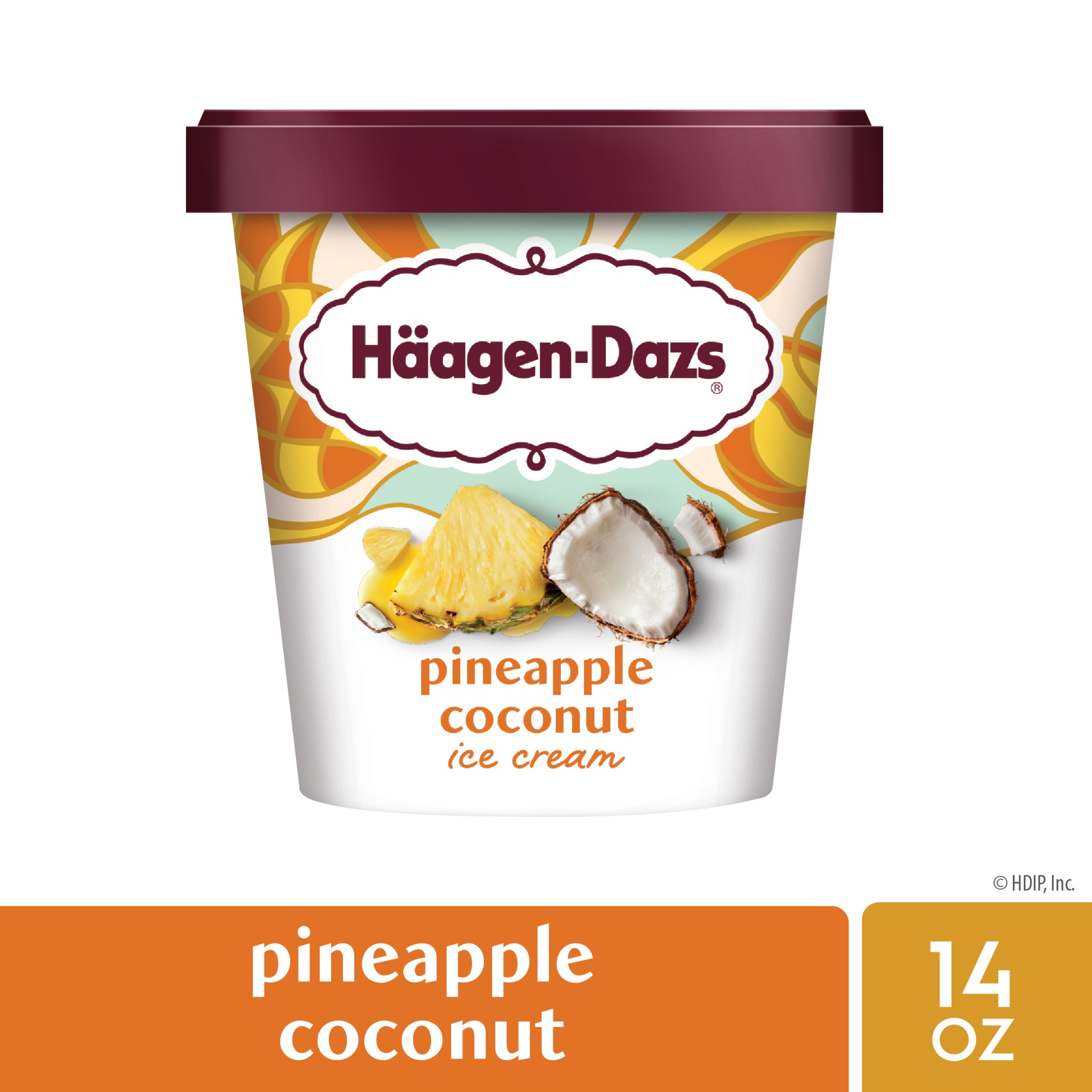 slide 1 of 7, Häagen-Dazs Pineapple Coconut Ice Cream, 14 fl oz
