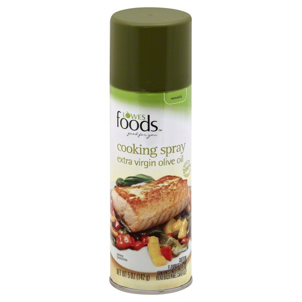 slide 1 of 1, Lowes Foods Cooking Spray with X Virgin Olive Oil, 5 oz