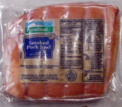 slide 1 of 1, Farmland Fresh Smoked Pork Jowl, per lb