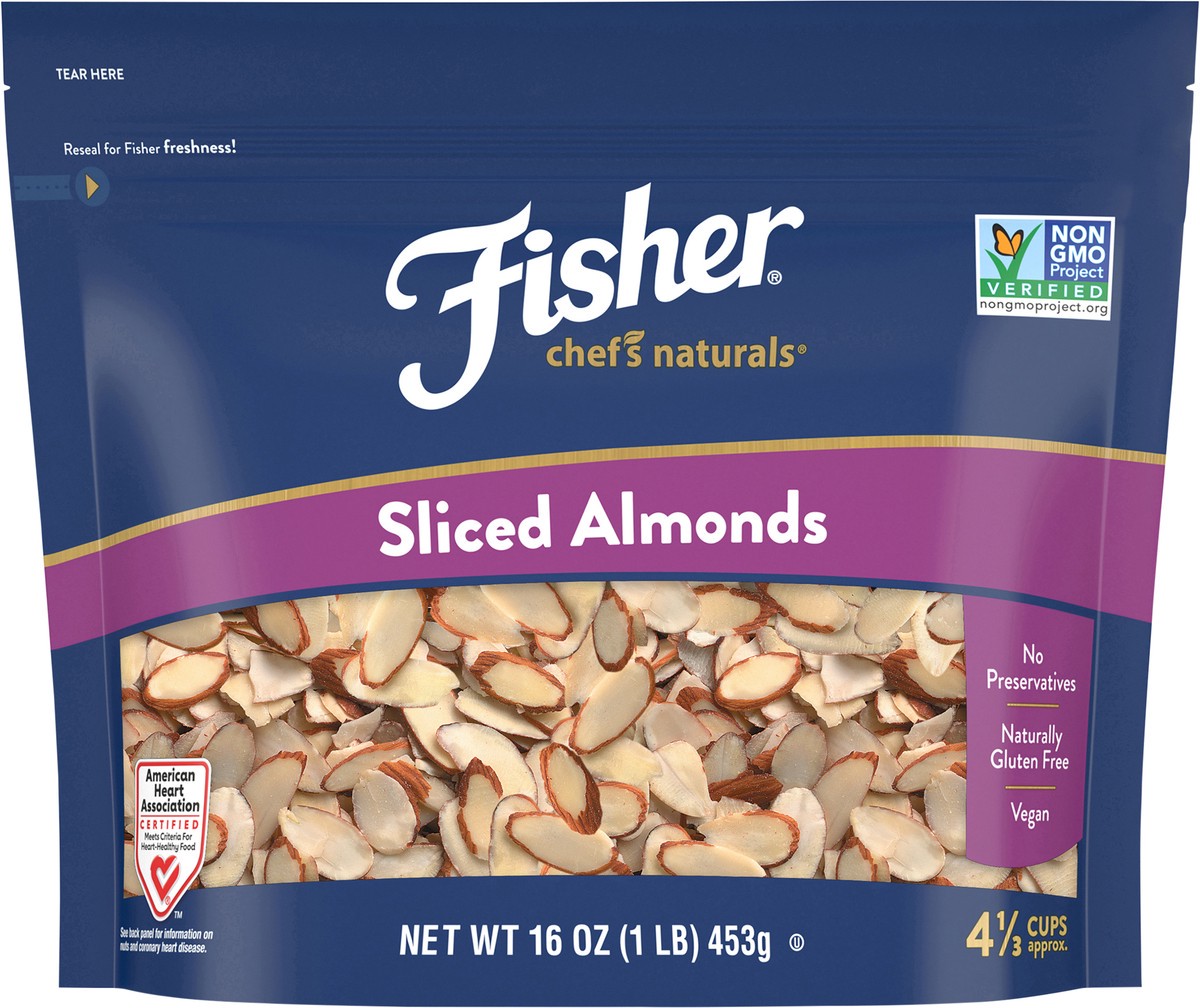 slide 15 of 15, Fisher Chef's Naturals Sliced Almonds 16 oz. Bag, 16 oz