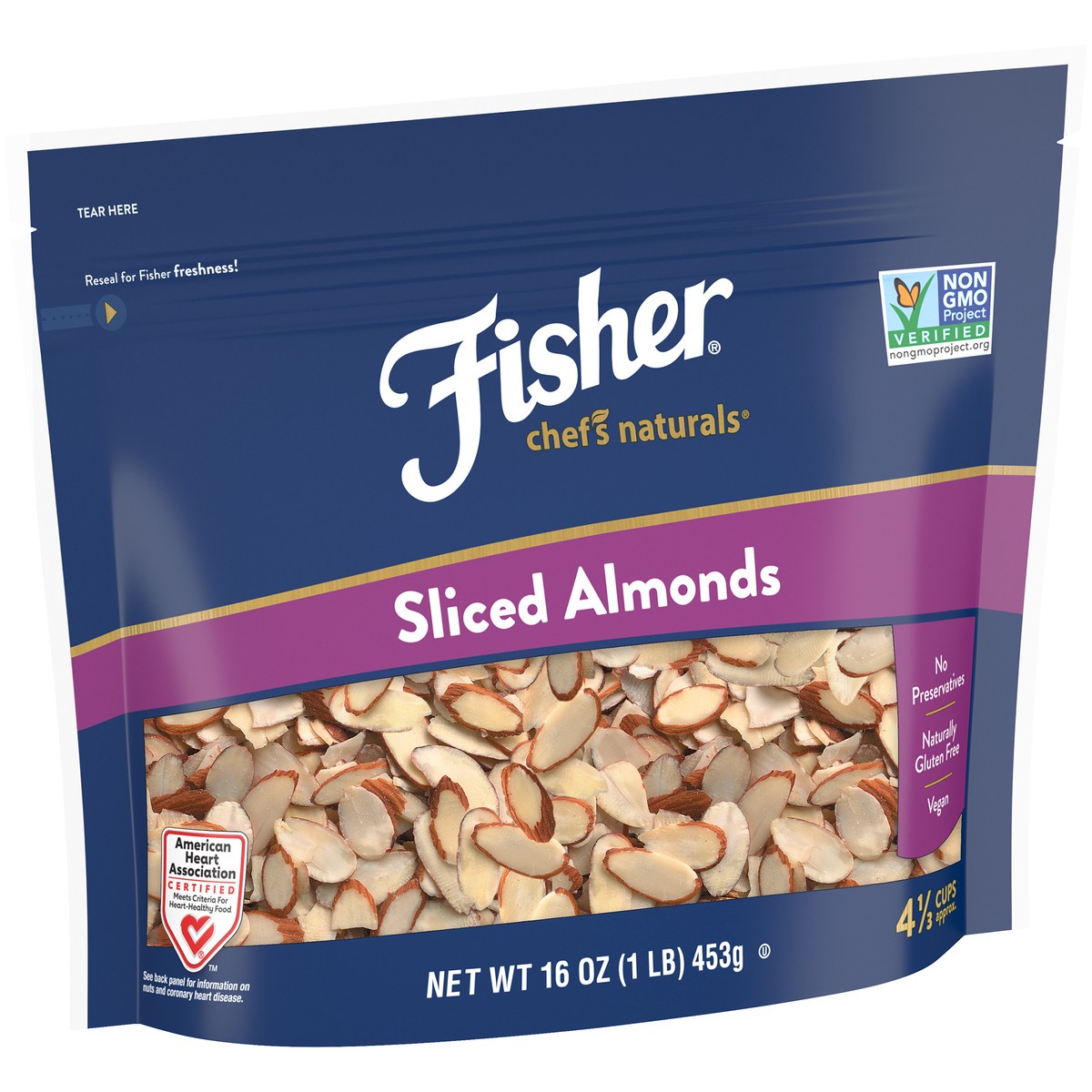 slide 9 of 15, Fisher Chef's Naturals Sliced Almonds 16 oz. Bag, 16 oz