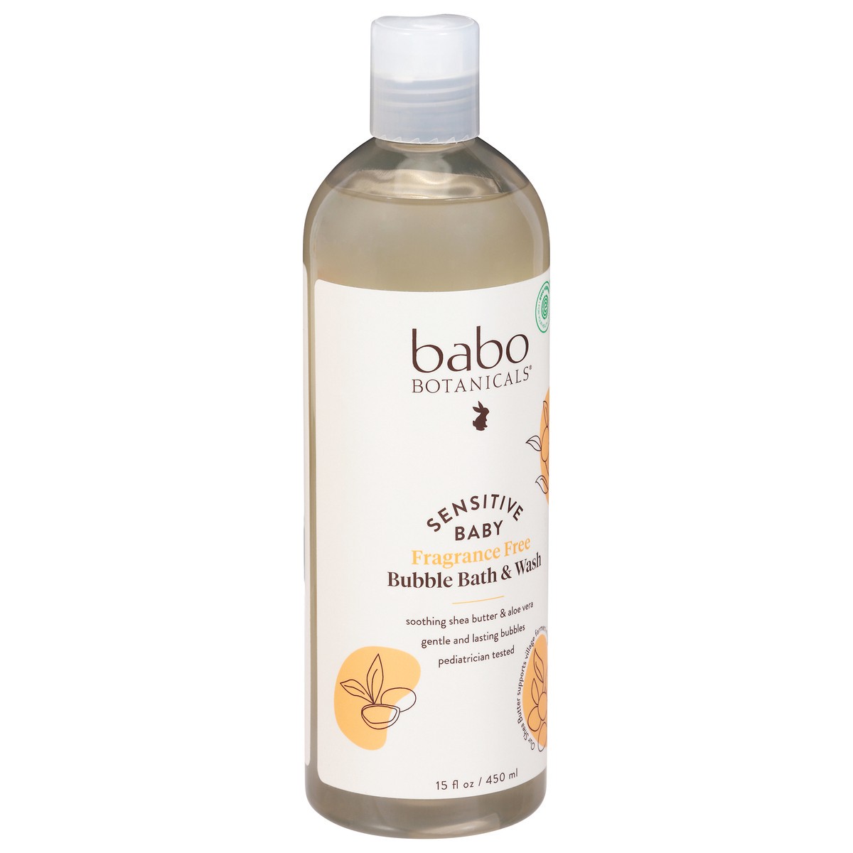 slide 9 of 14, Babo Botanicals Sensitive Baby Fragrance Free Bubble Bath & Wash 15 fl oz, 15 fl oz