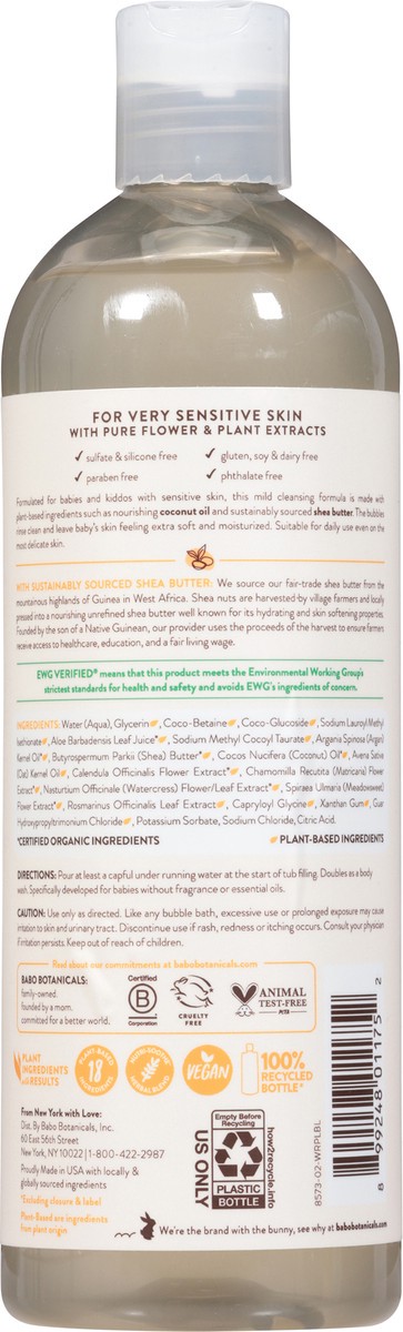 slide 10 of 14, Babo Botanicals Sensitive Baby Fragrance Free Bubble Bath & Wash 15 fl oz, 15 fl oz