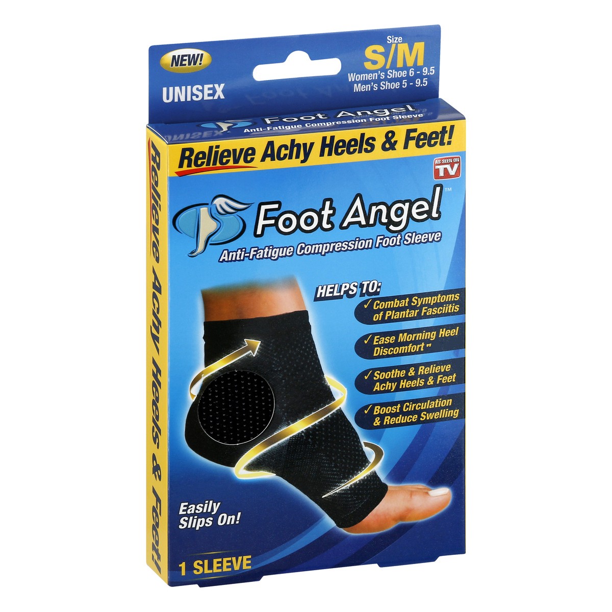 slide 2 of 8, Foot Angel Unisex S/M Foot Sleeve 1 ea, 1 ct