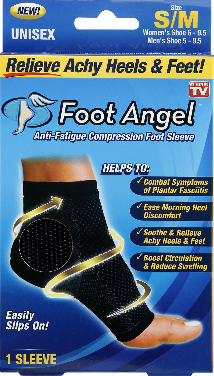 slide 1 of 8, Foot Angel Unisex S/M Foot Sleeve 1 ea, 1 ct