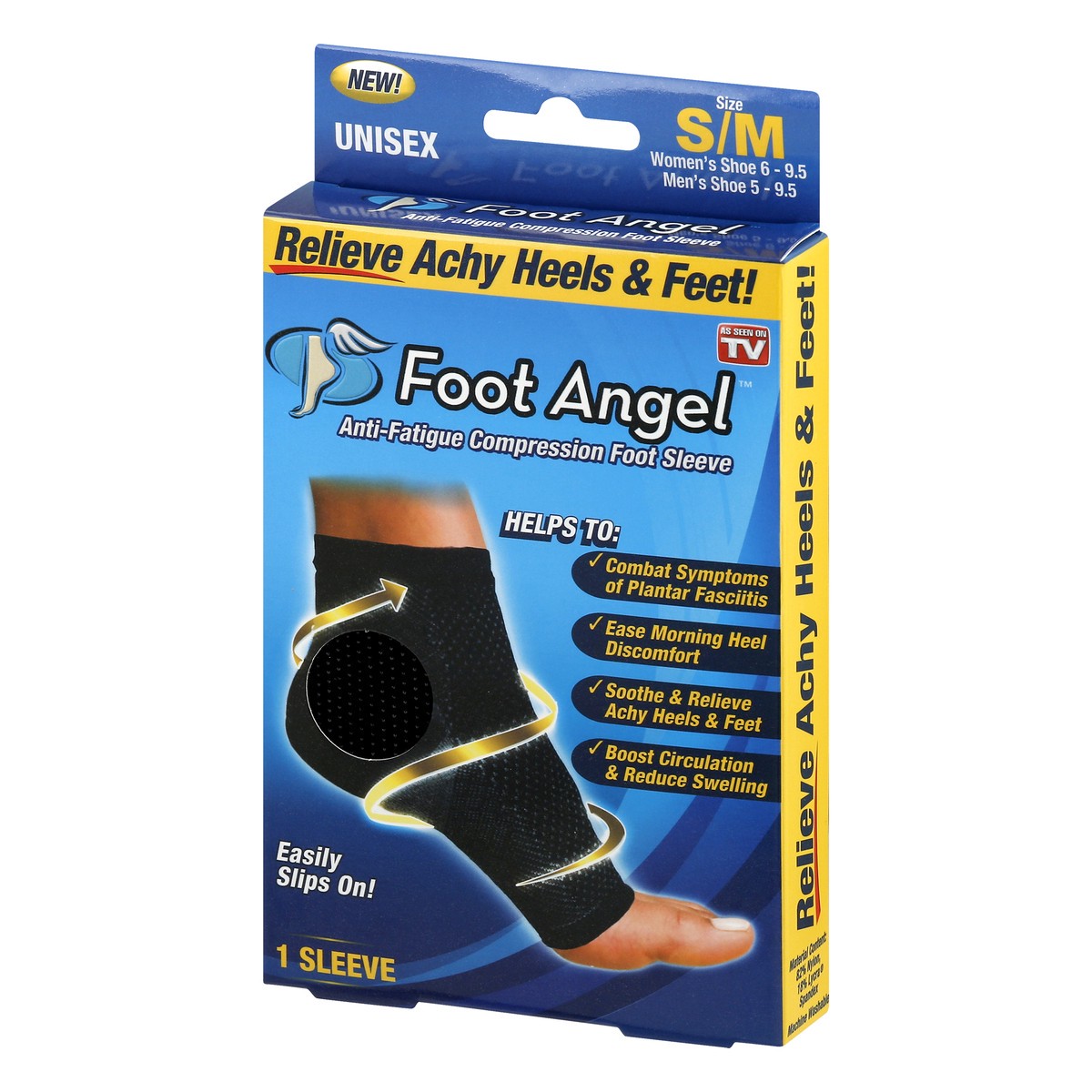 slide 4 of 8, Foot Angel Unisex S/M Foot Sleeve 1 ea, 1 ct