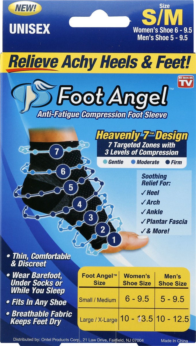 slide 8 of 8, Foot Angel Unisex S/M Foot Sleeve 1 ea, 1 ct