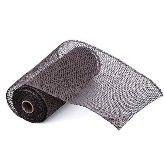 slide 1 of 4, 10" X 19ft. Chocolate Brown Poly Burlap Mesh By Celebrate It, 10 in x 19 ft