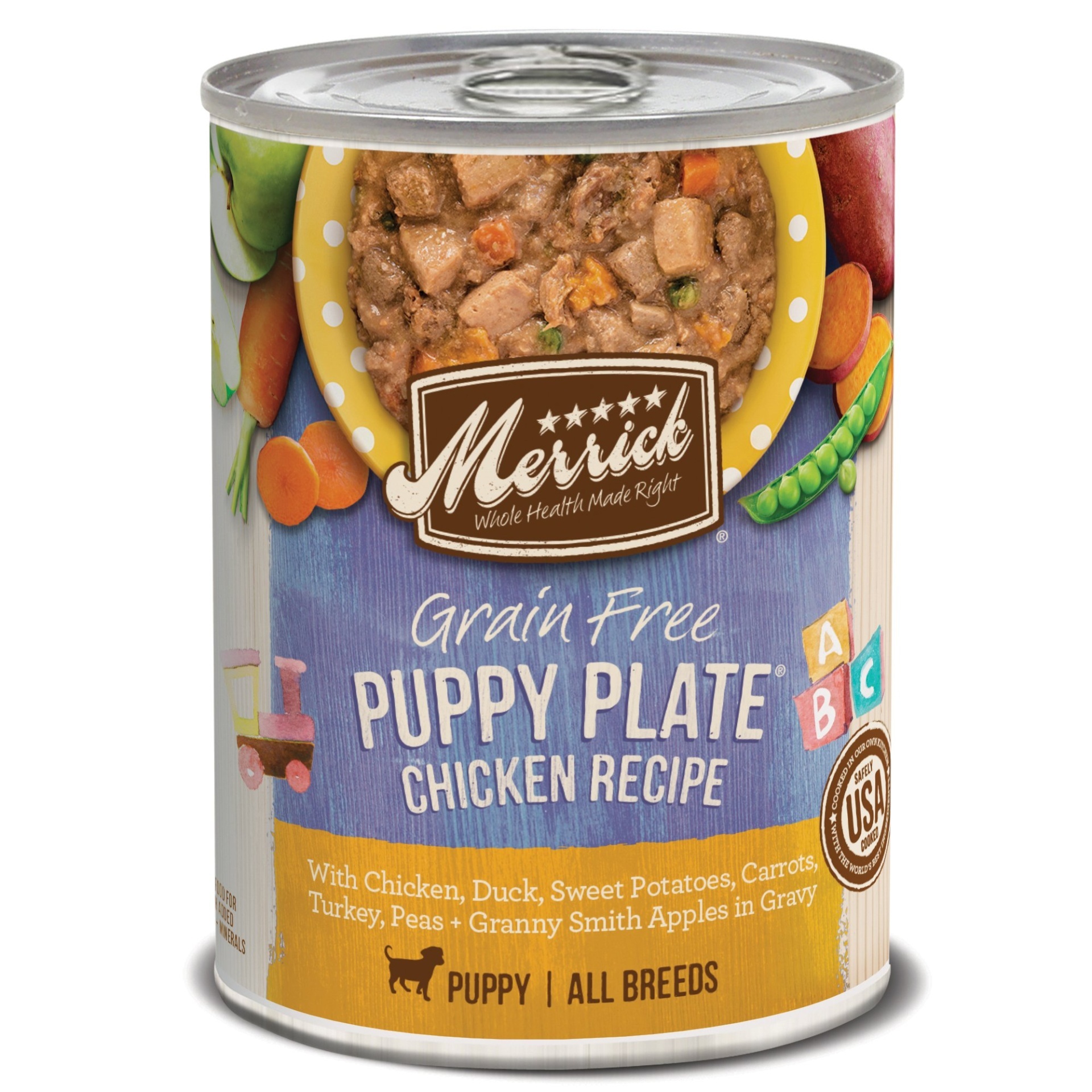 slide 1 of 1, Merrick Grain Free Puppy Plate Wet Puppy Food, 12.7 oz