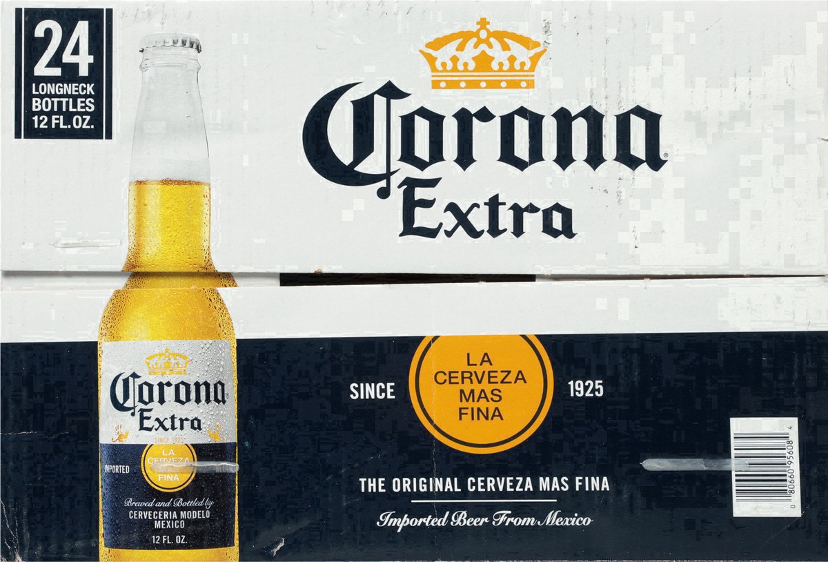 slide 3 of 86, Corona Extra Mexican Lager Import Beer, 24 pk 12 fl oz Bottles, 4.6% ABV, 288 fl oz