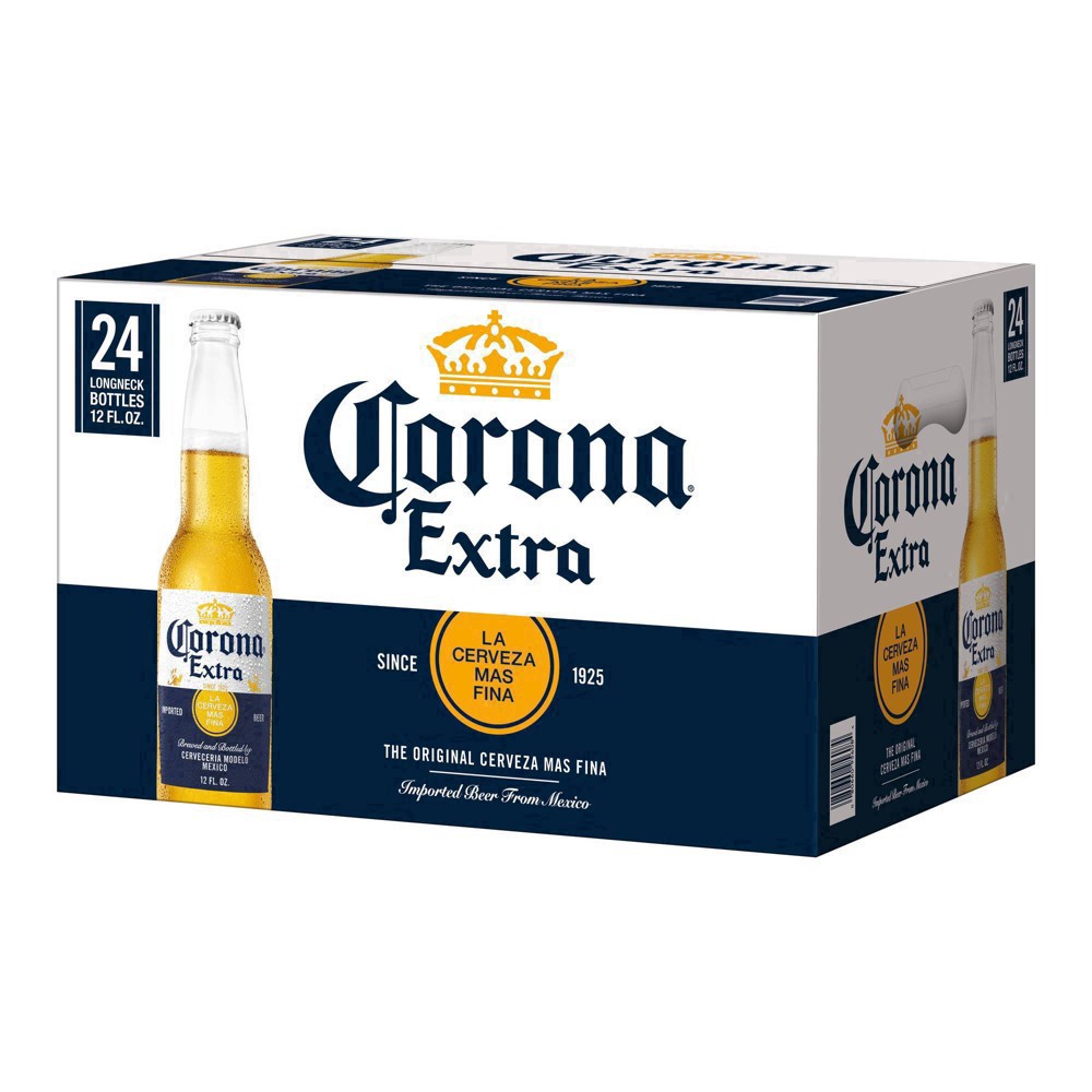 slide 33 of 86, Corona Extra Mexican Lager Import Beer, 24 pk 12 fl oz Bottles, 4.6% ABV, 288 fl oz