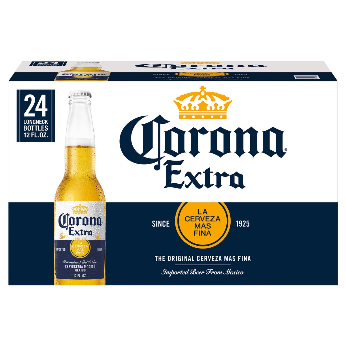 slide 1 of 86, Corona Extra Mexican Lager Beer, 24 pk 12 fl oz Bottles, 4.6% ABV, 24 ct