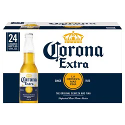 Corona Extra Mexican Lager Beer, 24 pk 12 fl oz Bottles, 4.6% ABV