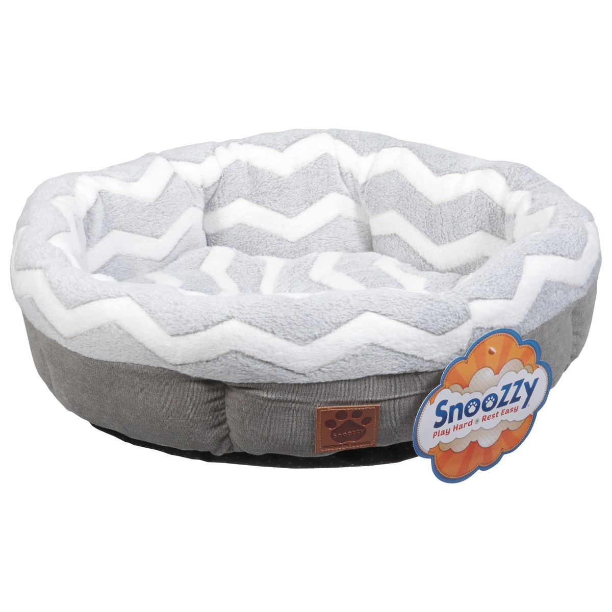 slide 2 of 9, Precision Pet 21 Inch Round Gray/White Shearling Bed 1 ea, 