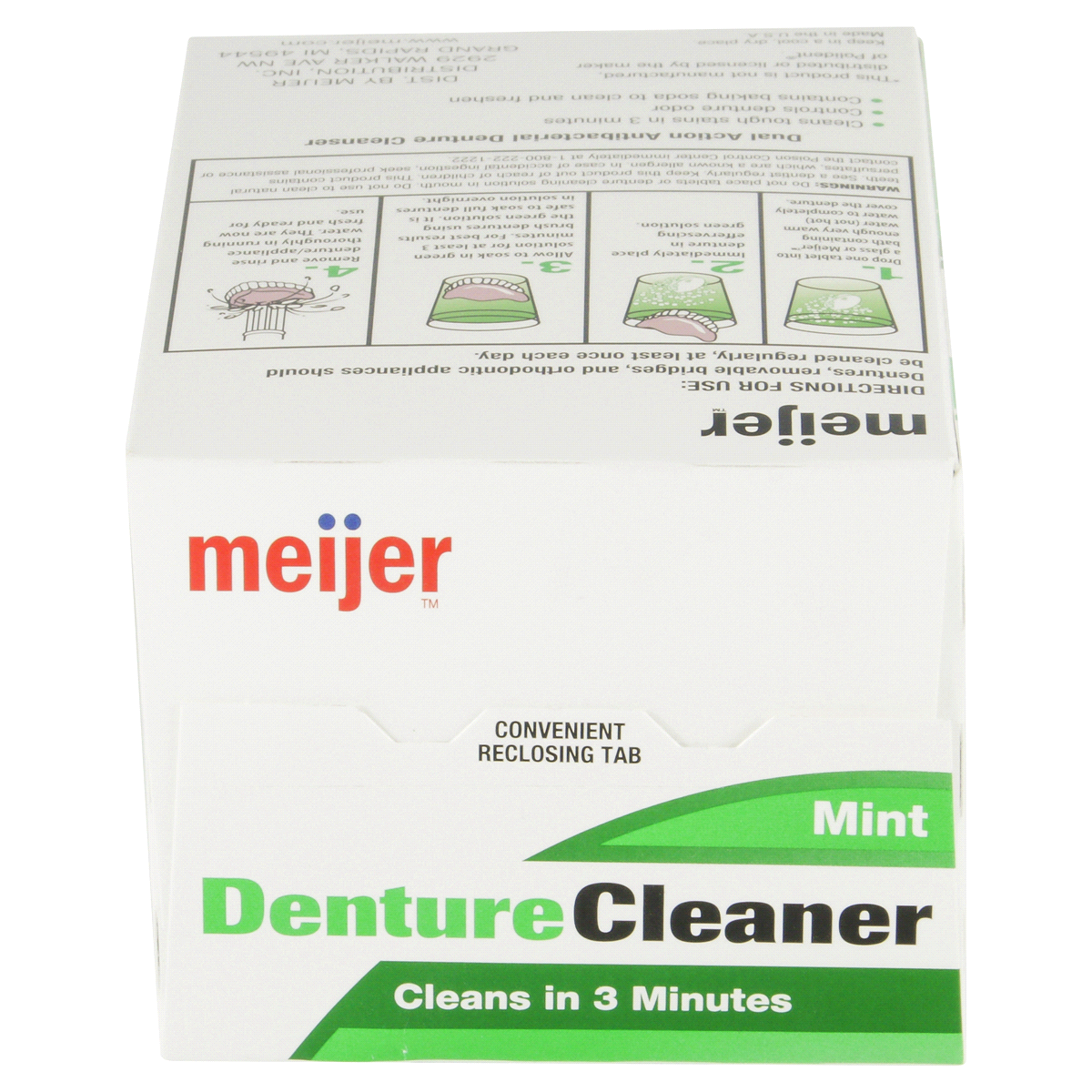 slide 5 of 6, Meijer Mint Denture Cleaner Tablets, 84 ct