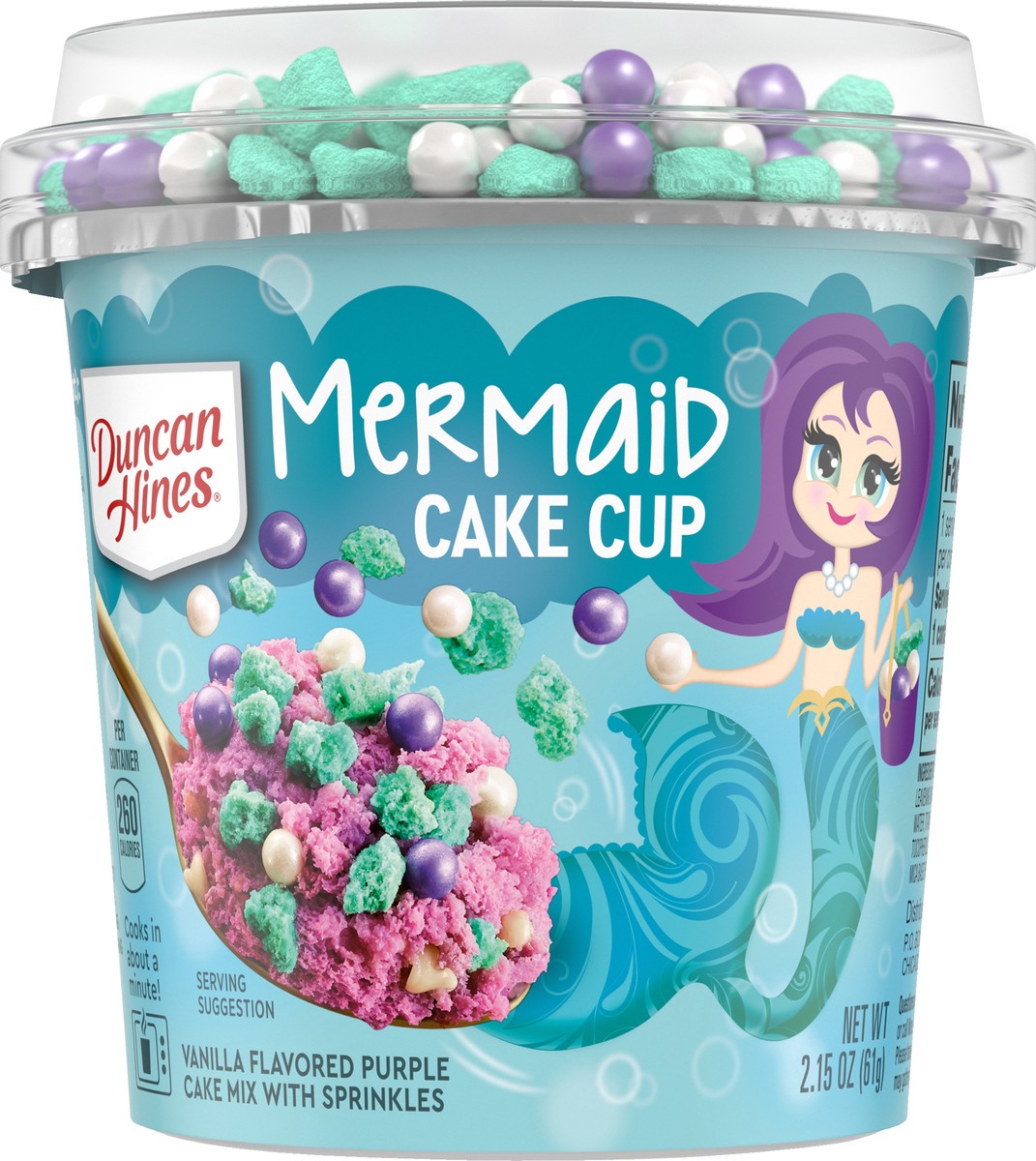 slide 8 of 11, Duncan Hines Mermaid Cake Cup 2.15 oz, 2.15 oz