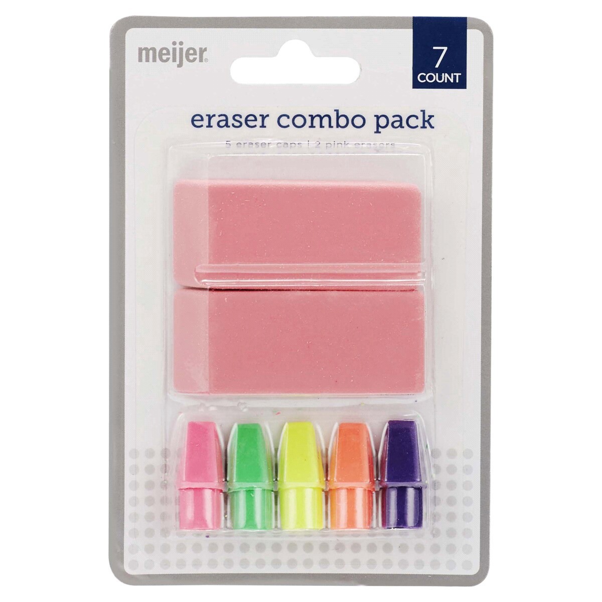 slide 1 of 29, Meijer Eraser Combo Pack Pack, 7 ct