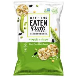 Off The Eaten Path Rice & Veggie Crisps Rice Peas Black Beans 6 1/4 Oz
