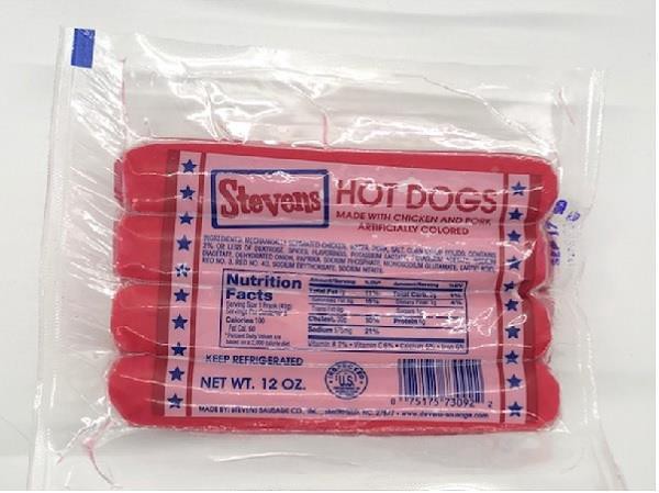 slide 1 of 1, Stevens Red Hotdogs, 12 oz