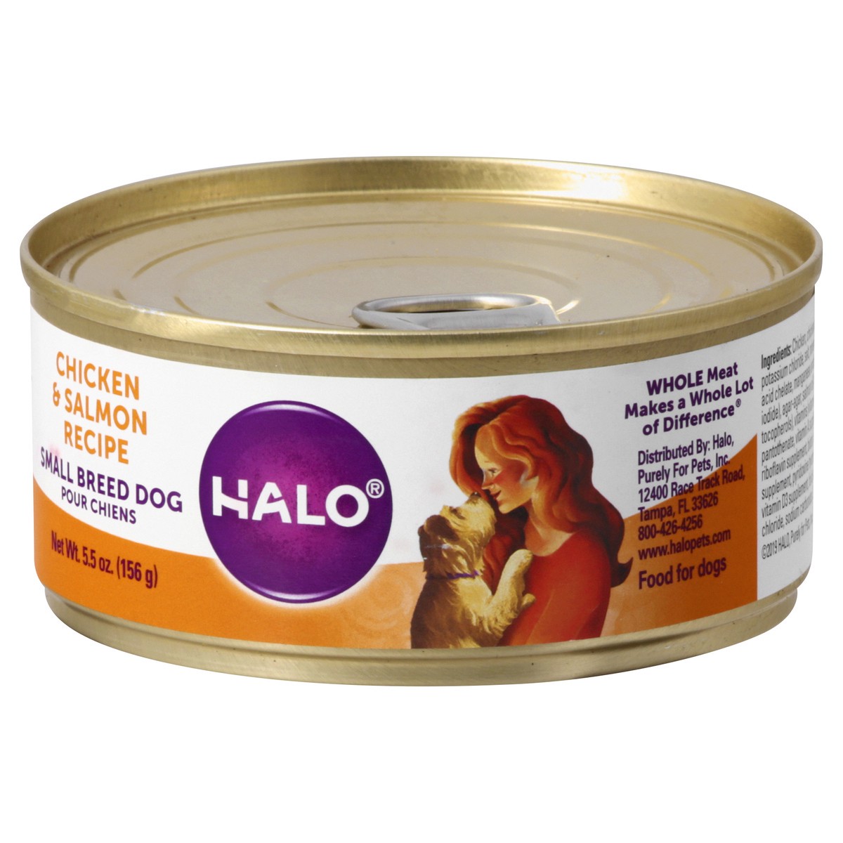 slide 3 of 9, Halo Small Breed Dog Chicken & Salmon Recipe Food for Dogs 5.5 oz, 5.5 oz