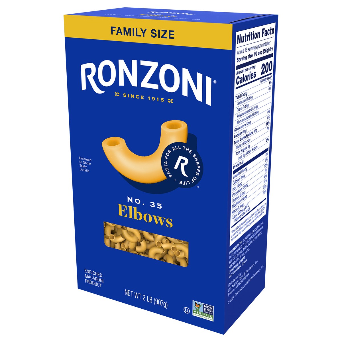 slide 14 of 15, Ronzoni Elbows, Family Size, 32 oz, 2 lb