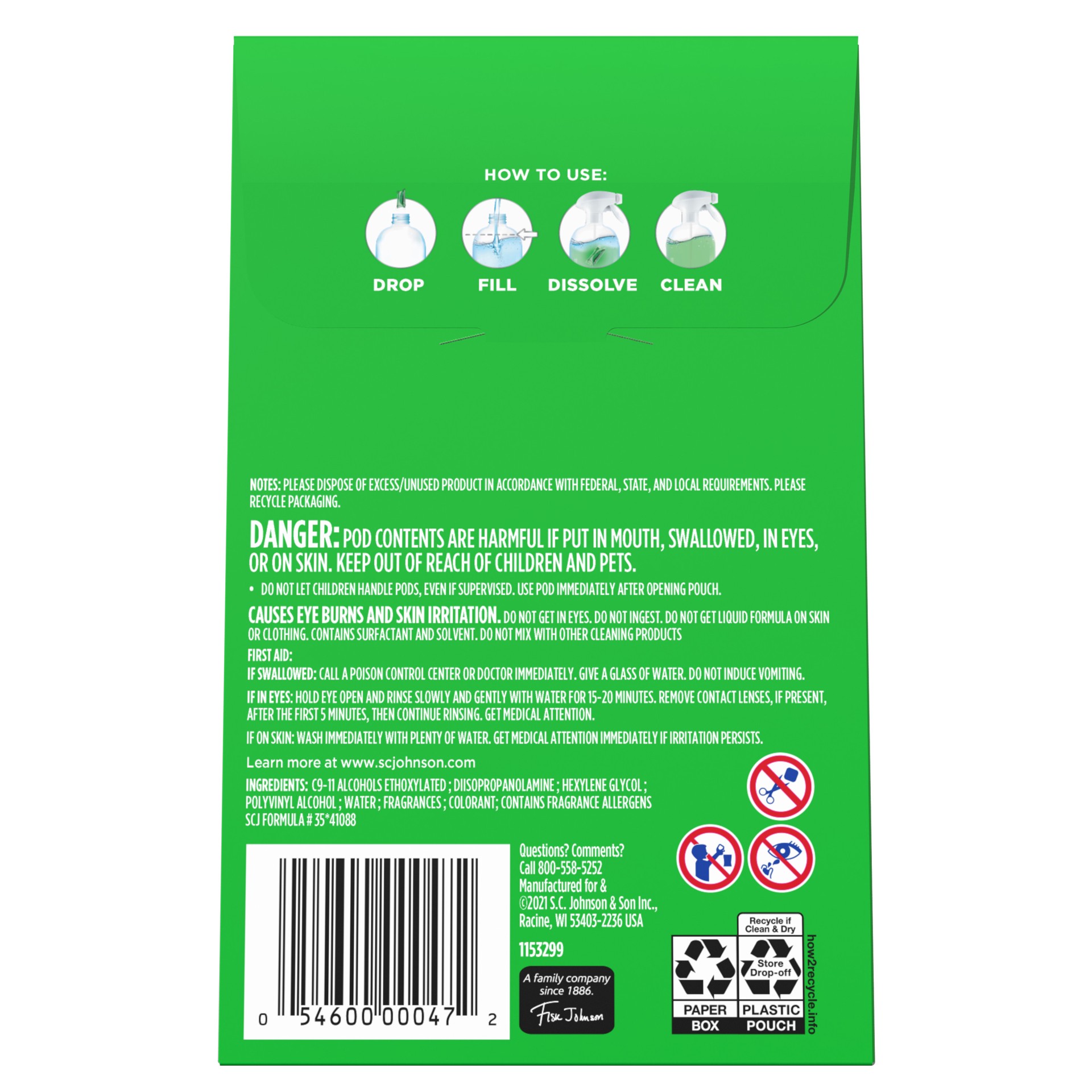 slide 4 of 5, Scrubbing Bubbles Dissolve Concentrated Pod Bathroom and Shower Cleaner, 2 Concentrated Dissolvable Refill Pods, 0.20 fl oz