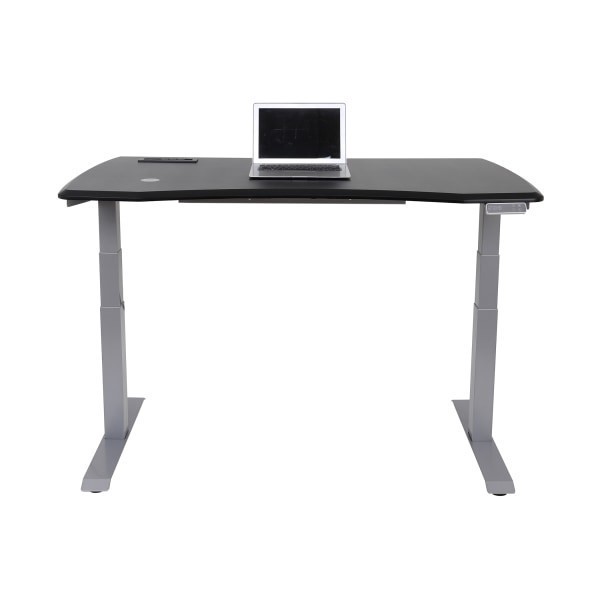 slide 6 of 10, WORKPRO 60"W Electric Height-Adjustable Standing Desk With Wireless Charging, Black, 1 ct