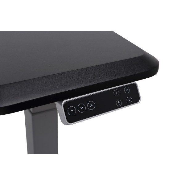 slide 2 of 10, WORKPRO 60"W Electric Height-Adjustable Standing Desk With Wireless Charging, Black, 1 ct