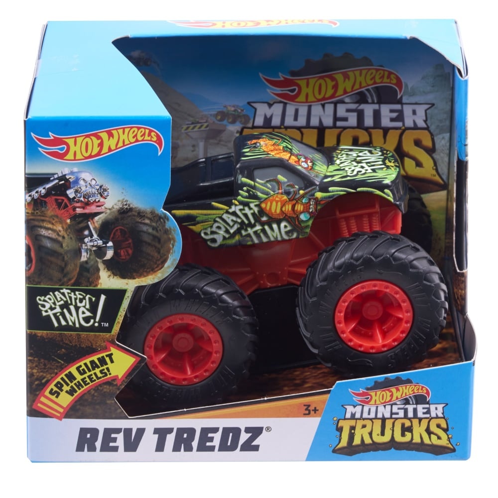 slide 1 of 1, Hot Wheels Monster Trucks Rev Tredz Splatter Time! Vehicle, 1 ct