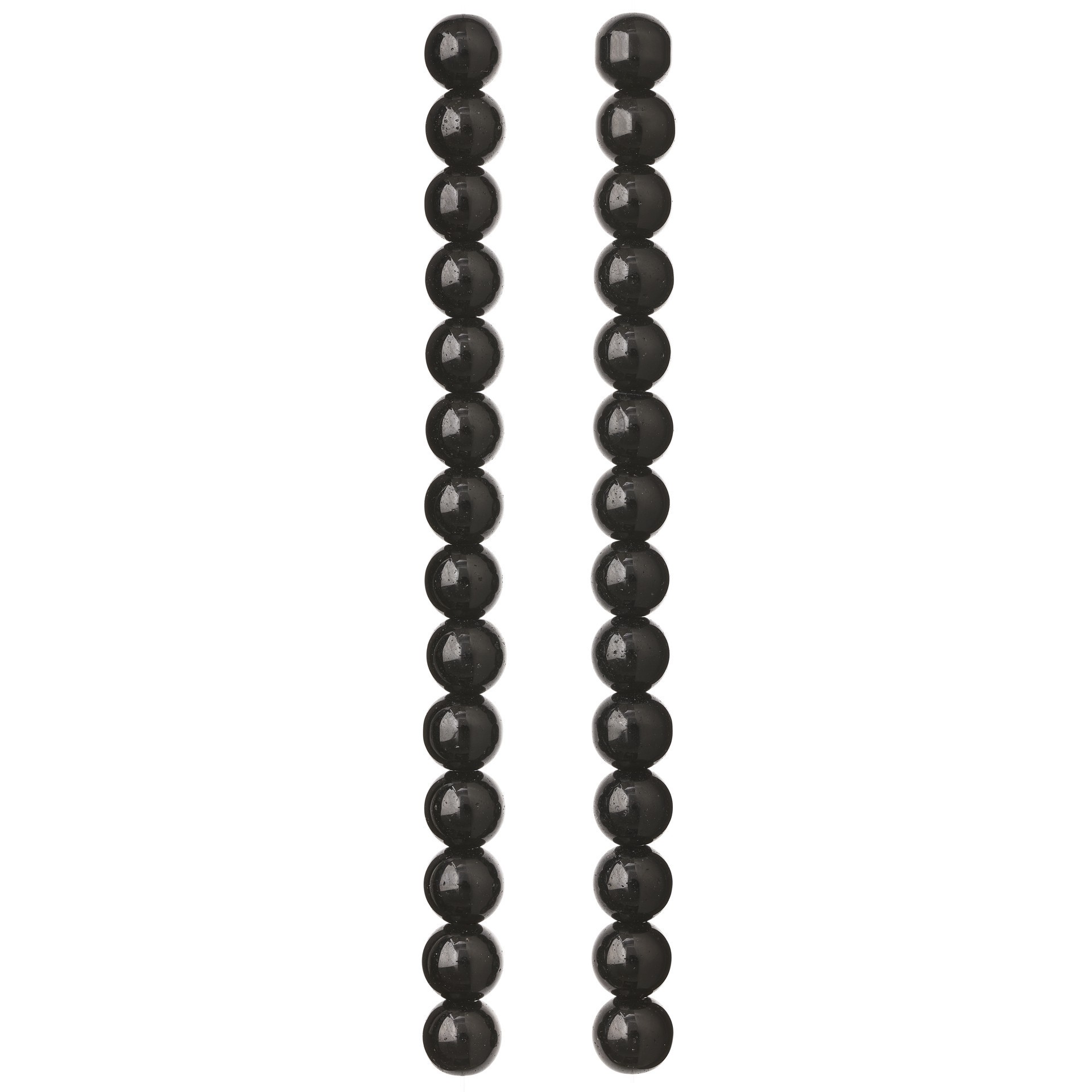 slide 2 of 3, 8mm Black Round Glass Beads By Bead Landing, 8mm