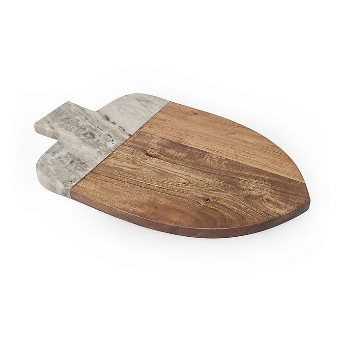 slide 1 of 1, Bee & Willow Home Bee & Willow Acorn Wood and Sand Marble Cheese Board, 14 in