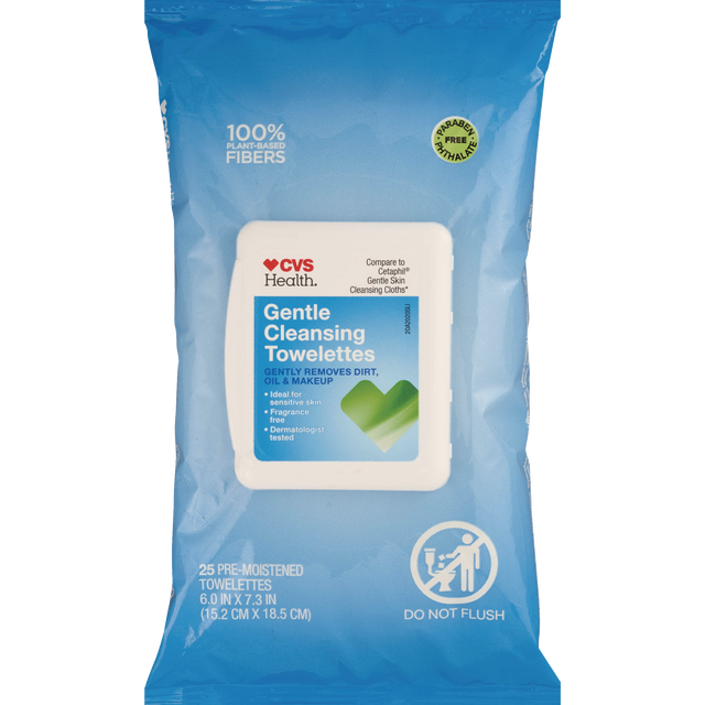 slide 1 of 1, CVS Gentle Cleans Wipe, 25 ct