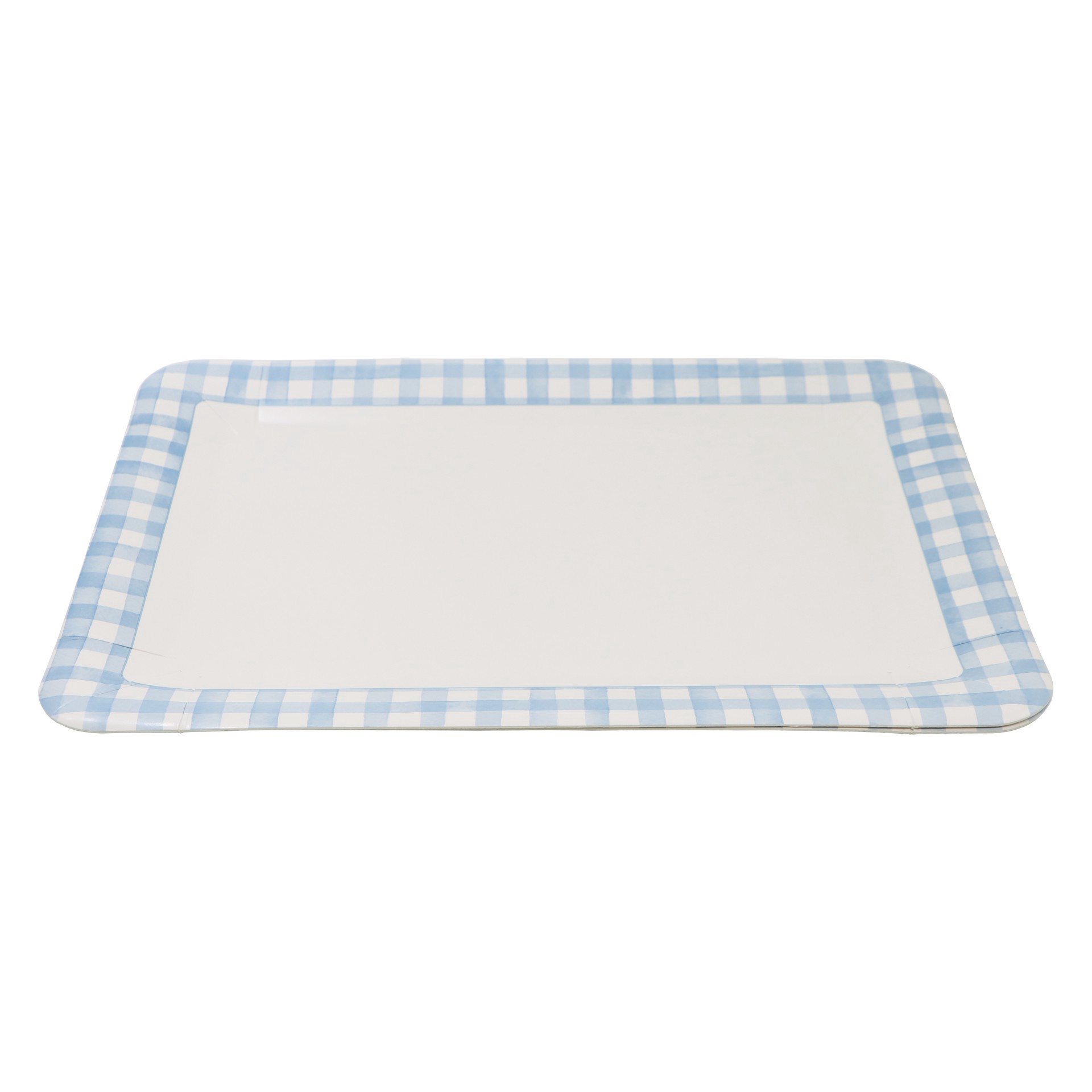 slide 2 of 3, 9" X 13" Blue & White Gingham Paper Trays, 2ct. By Celebrate It, 2 ct